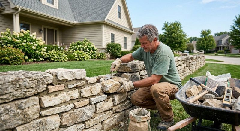 Brick Fence Repair in Fredericksburg, VA