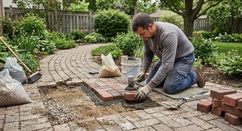 Brick Pathway Repair in Fredericksburg, VA