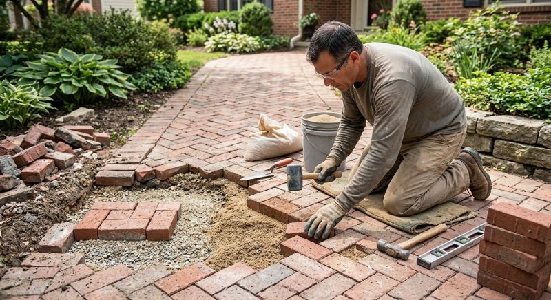 Brick Pathway Repair in Fredericksburg, VA