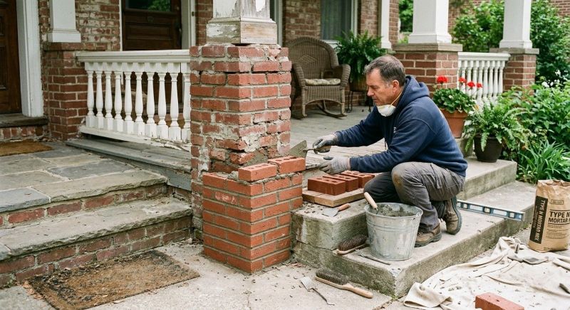 Brick Stairs Repair in Stafford County, VA