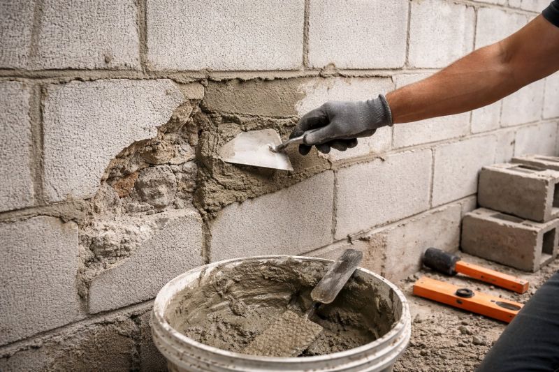 Cinder Block Wall Repair in Locust Grove, VA