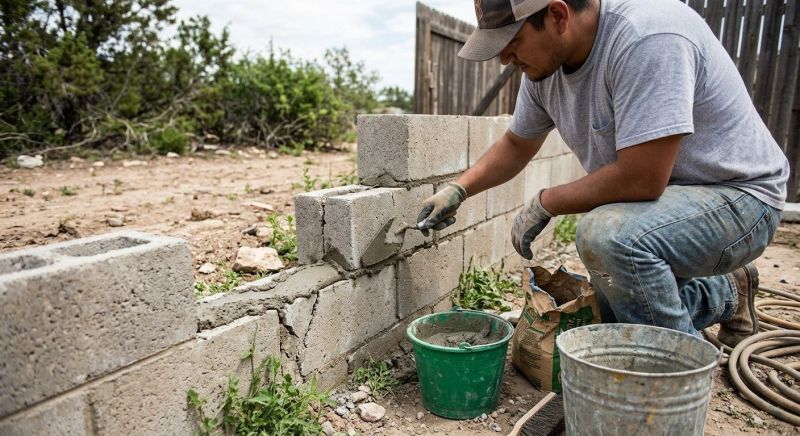 Concrete Block Wall Repair in Fredericksburg, VA