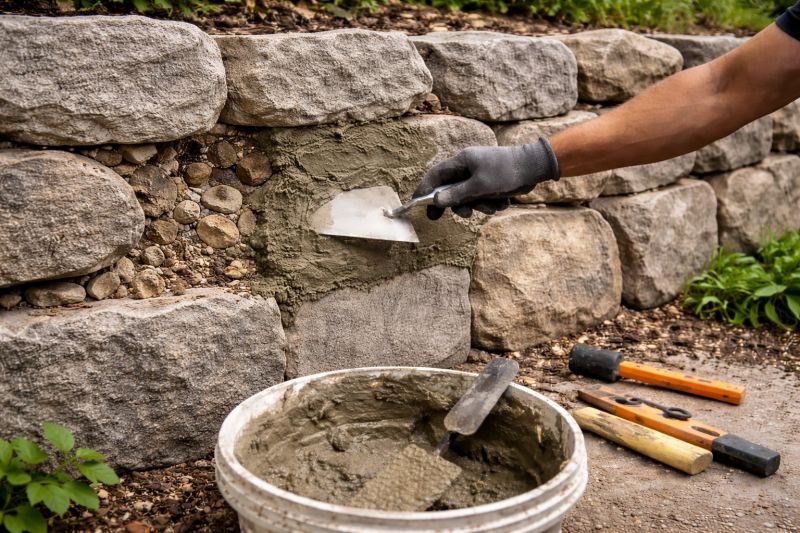Stone Wall Repair in Caroline County, VA