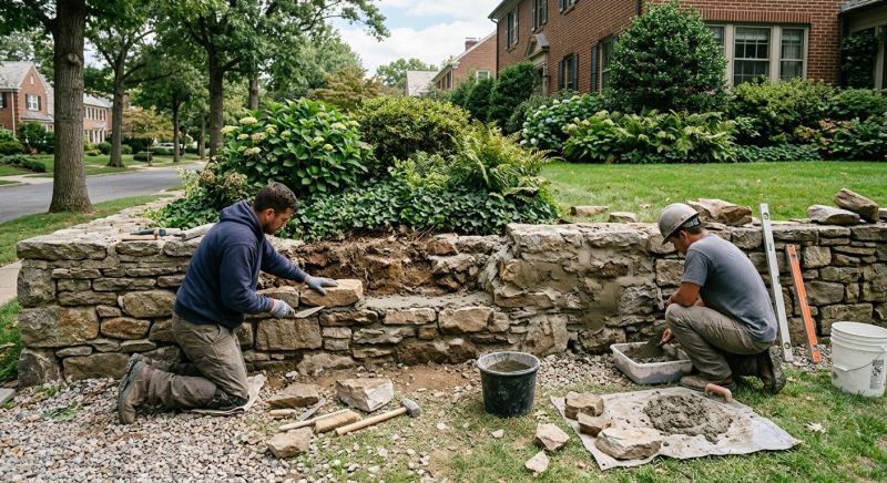 Stone Wall Repair in Remington, VA